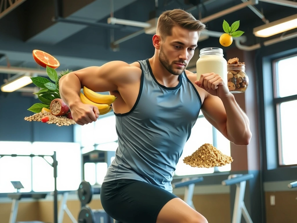 Athlete training with focus, representing the importance of sports nutrition